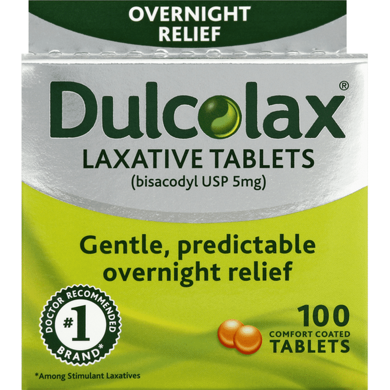 Dulcolax Laxative Overnight Relief Tablets 100 Each From CVS 