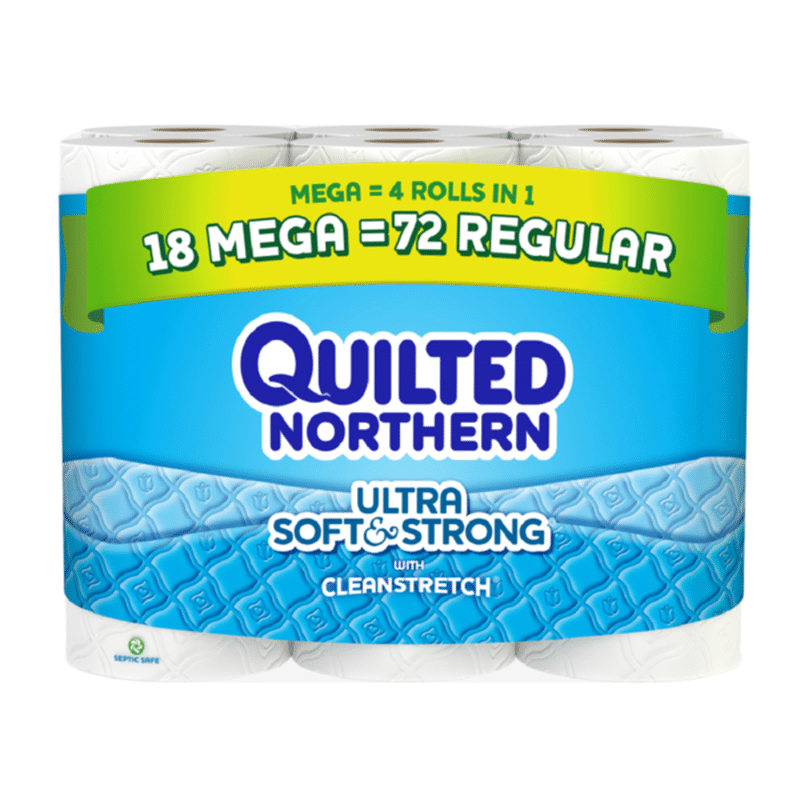 Quilted Northern Bathroom Tissue, Unscented, Mega Rolls, 2Ply (18 each