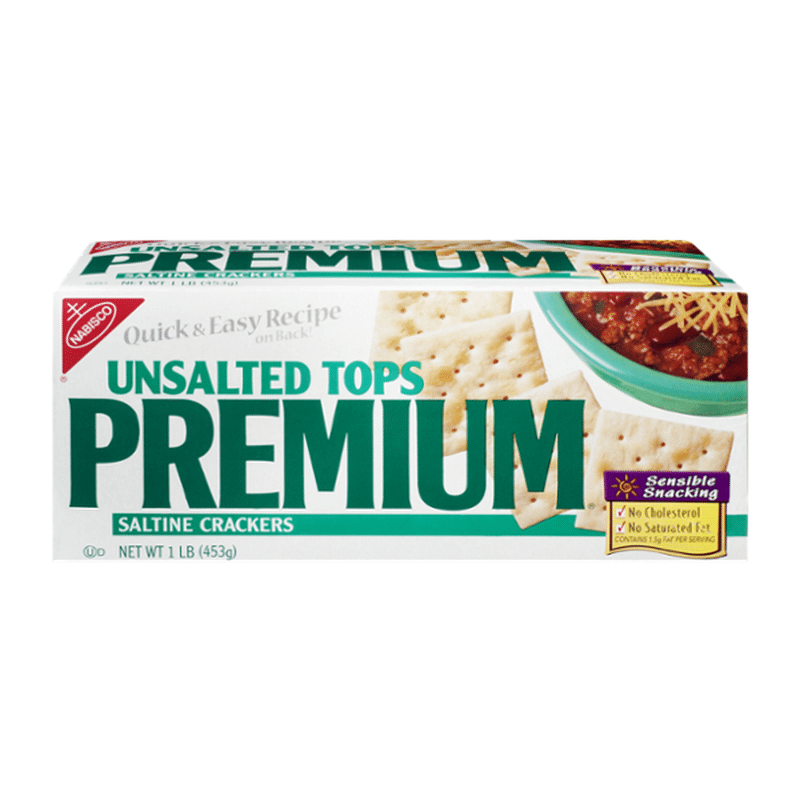Premium Saltine Crackers, Unsalted Tops (16 oz) from Giant Food Instacart
