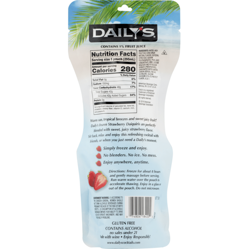 Daily's Frozen Cocktail Strawberry Daiquiri (10 fl oz) Instacart