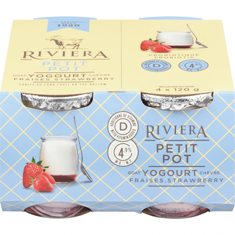 Riviera Strawberry Goat Yogurt (4 ct) Delivery or Pickup Near Me