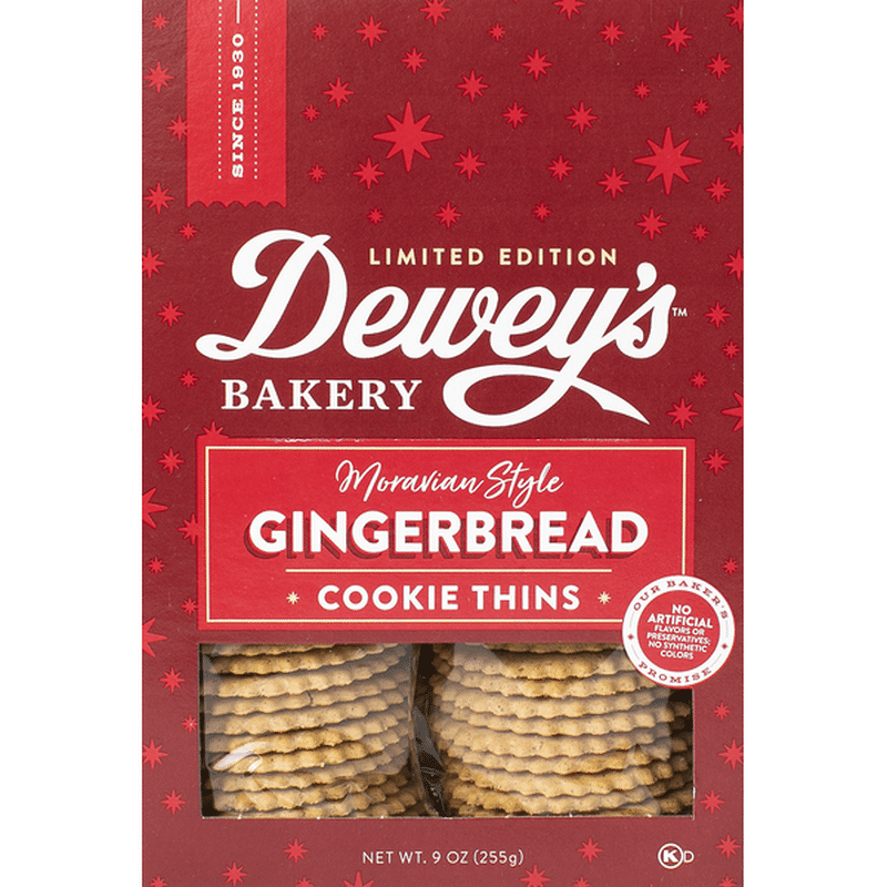 Dewey S Bakery Cookie Thins Gingerbread Moravian Style 9 Oz Instacart