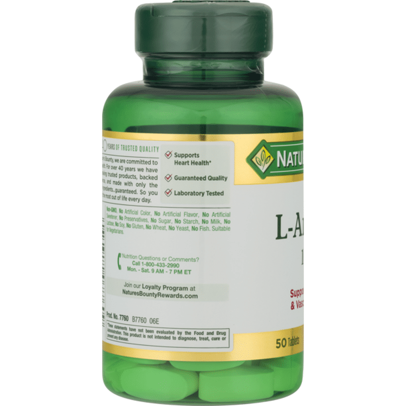 Nature S Bounty L Arginine 50 Ct Instacart