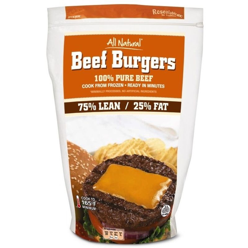 75% Lean 25% Fat Ground Beef Patties