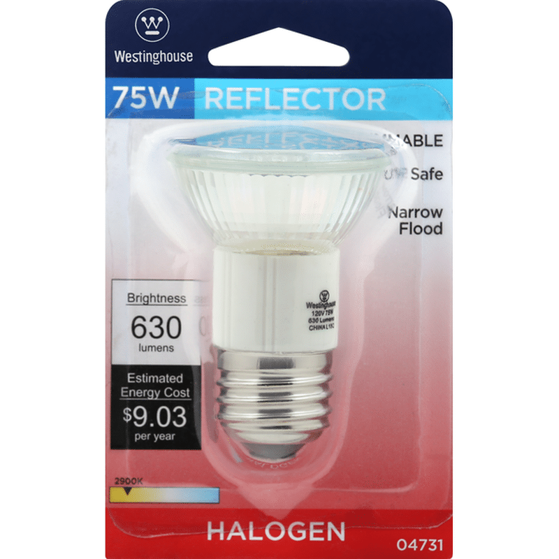 Westinghouse Light Bulb, Halogen, Reflector, 75 Watts (1 each) Delivery