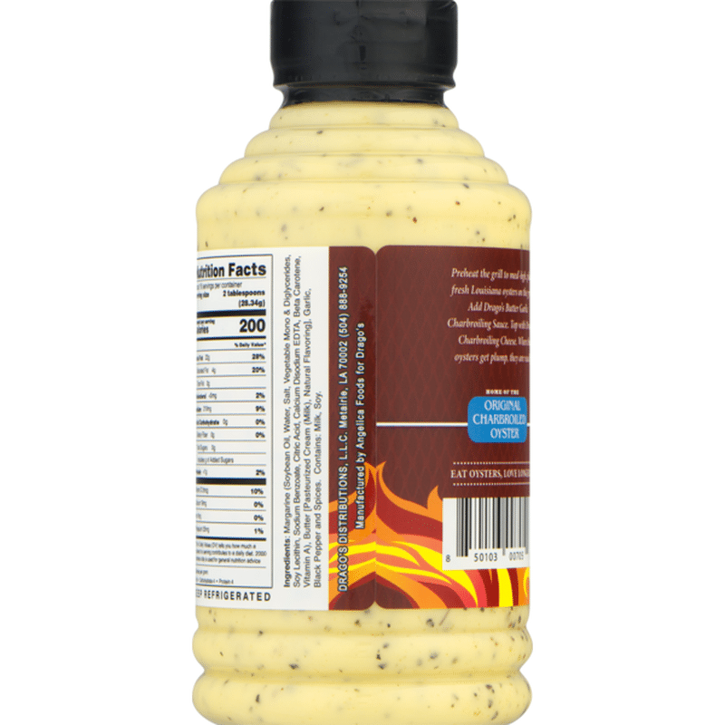Drago's Dragos Charbroiling Sauce, Butter Garlic, Bottle (16 fl oz