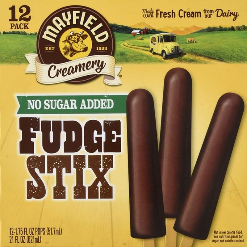 Mayfield Pop Stix, No Sugar Added, Fudge, 12 Pack (12 each) Instacart