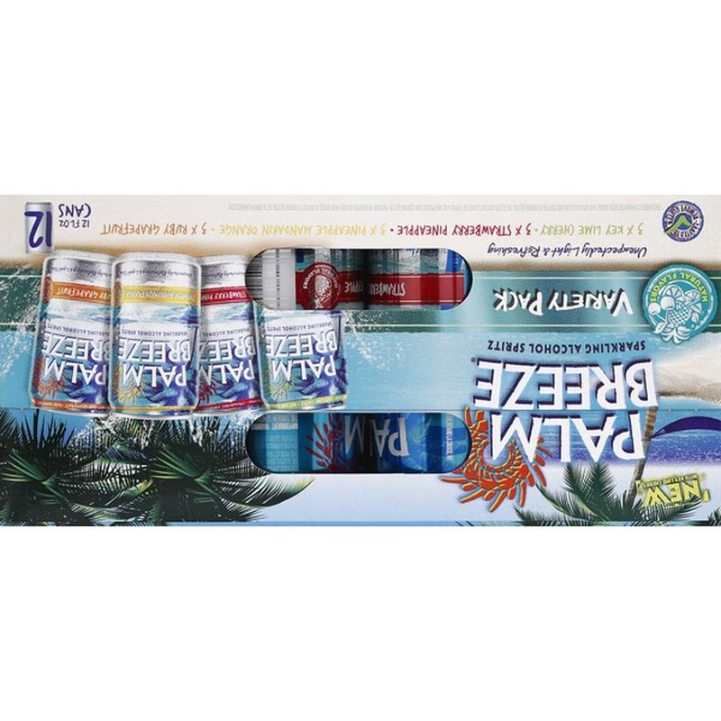 Palm Breeze Alcohol Spritz, Sparkling, Variety Pack (12 fl oz) Instacart