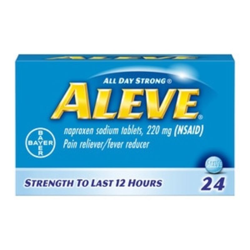 Aleve Pain Reliever/Fever Reducer, 220 mg, Tablets (24 ct ...