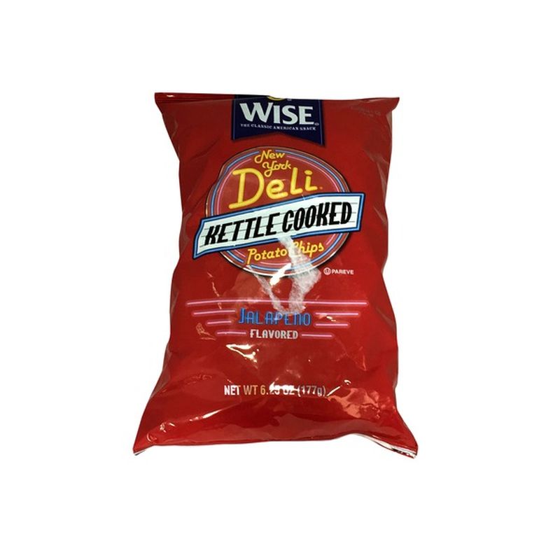 Wise New York Deli Kettle Cooked Jalapeno Flavored Potato Chips 6 25 Oz Instacart