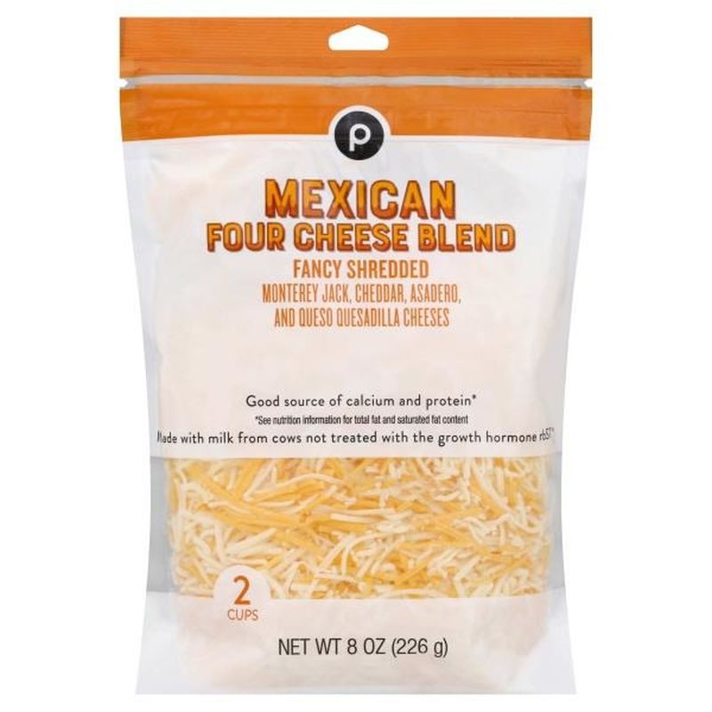 Publix Cheese, Mexican Four Cheese Blend, Fancy Shredded (8 oz) from Publix Instacart