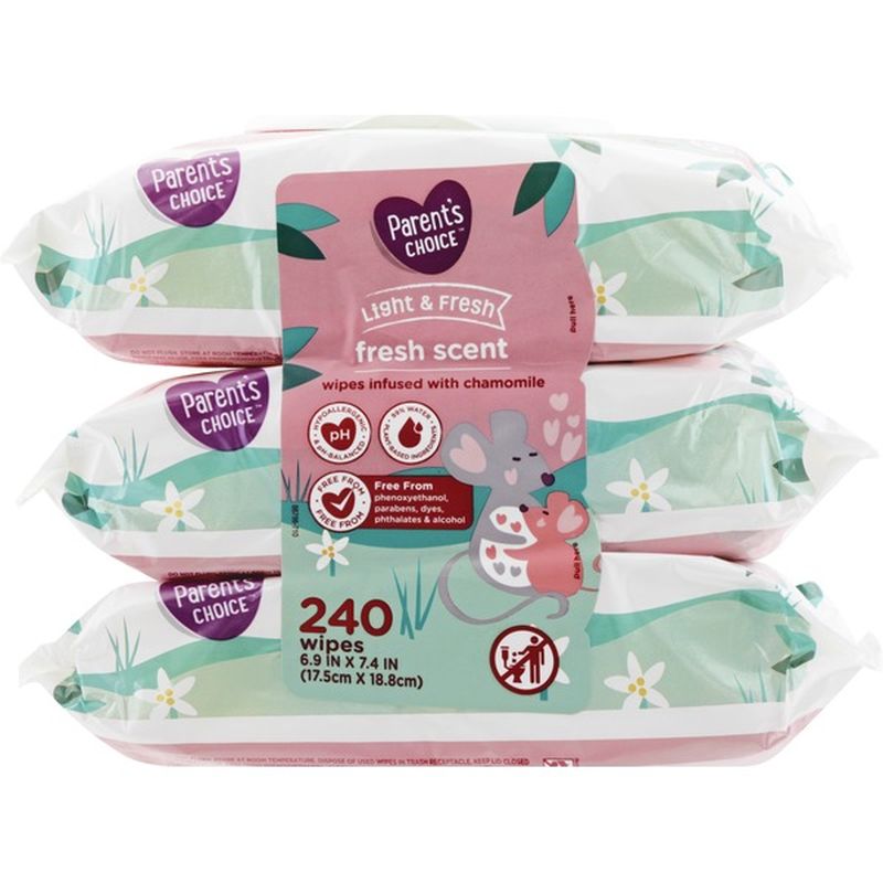 parents choice wipes fresh scent