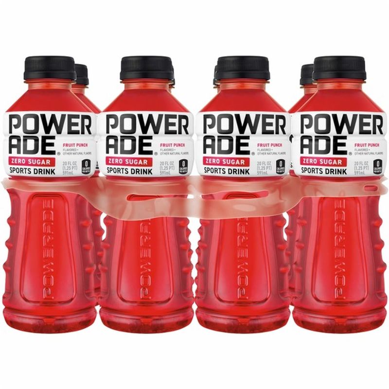 Powerade Zero Fruit Punch, Ion4 Electrolyte Enhanced Fruit Flavored ...