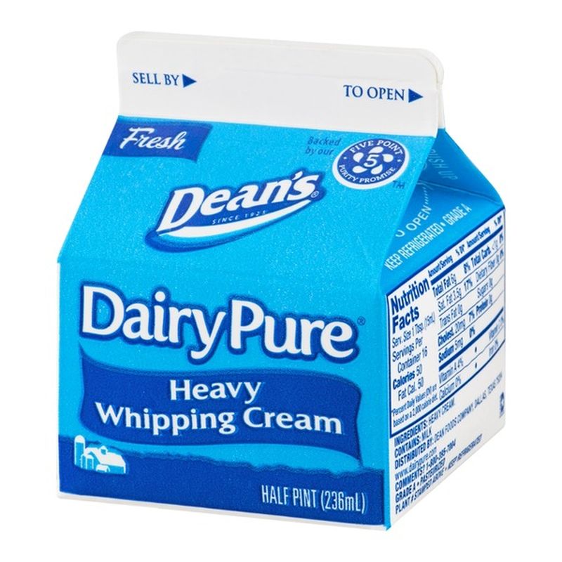 Dean's Dairy Pure Heavy Whipping Cream (0.5 pt) Instacart