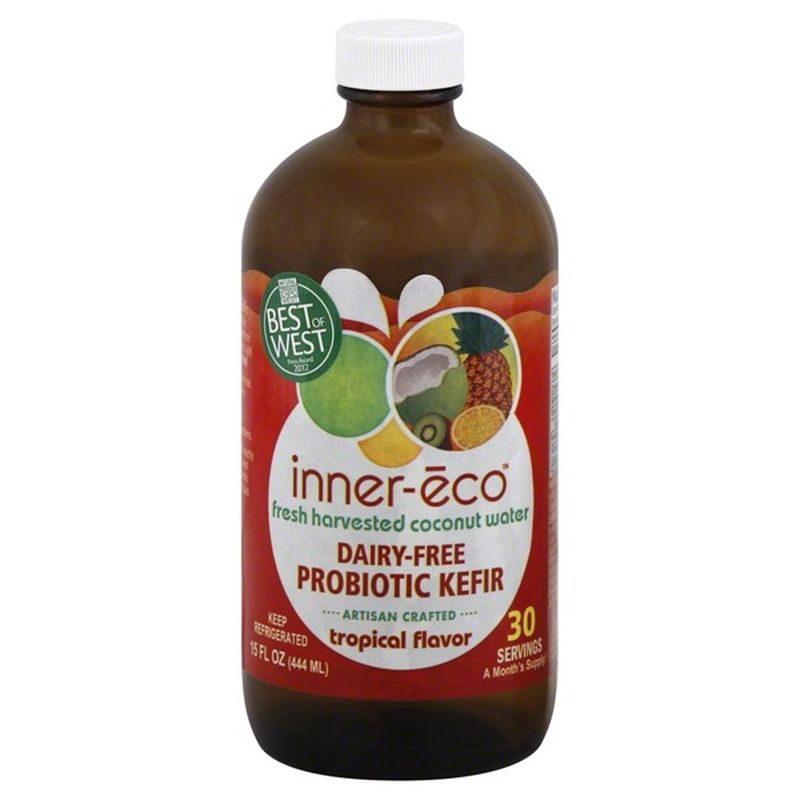 Inner Eco Kefir, Probiotic, DairyFree, Tropical Flavor (15 oz) from