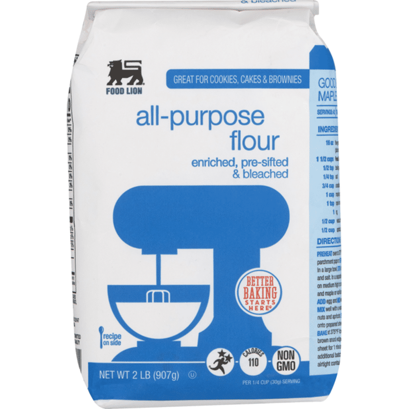 Food Lion AllPurpose Flour, Enriched, PreSifted & Bleached, Bag (2 lb