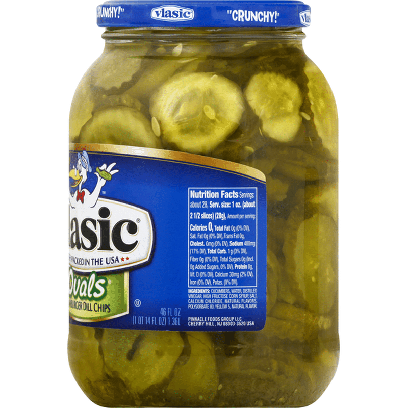 Vlasic Pickle Chips, Hamburger Dill, Ovals (46 oz) Instacart