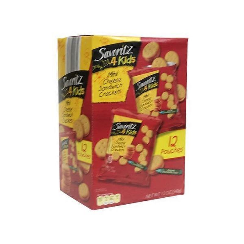 Savoritz Portion Pack Cheese Mini Sandwich Crackers Assorted Varieties