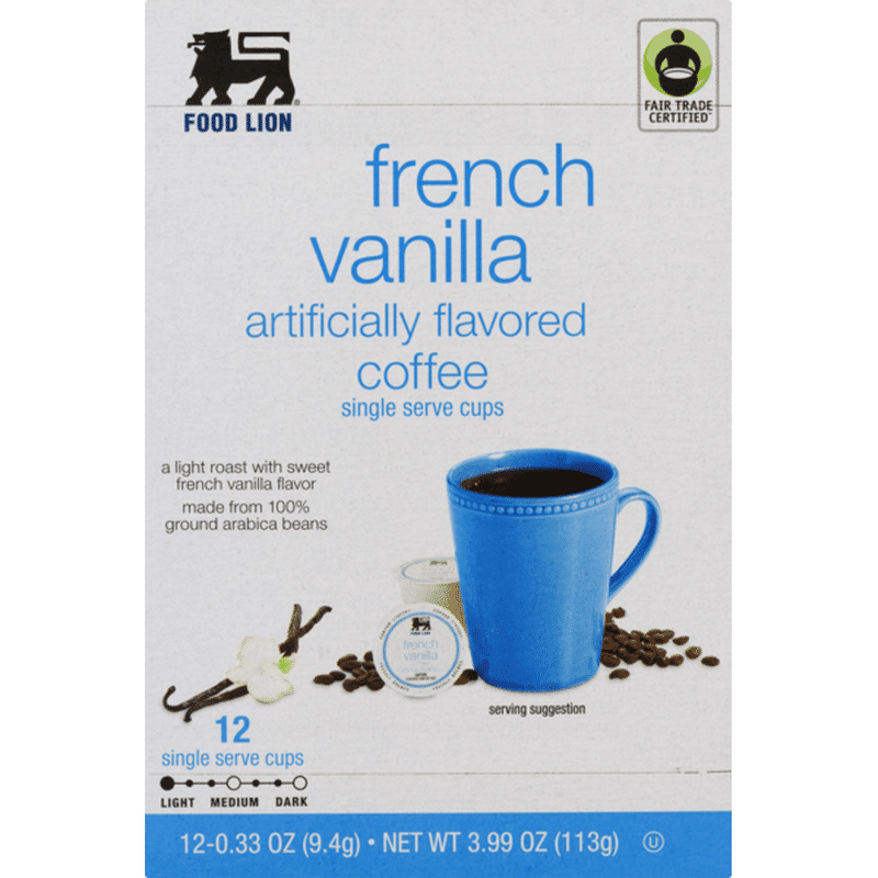 Food Lion Single Serve Cups Coffee French Vanilla (0.33 oz ...