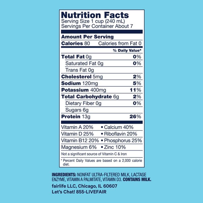 Skim Milk Nutrition Facts Potassium | Besto Blog