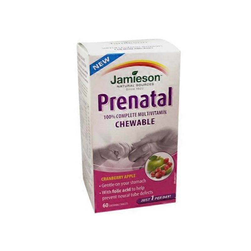 Jamieson 100 Complete Prenatal Chewable Multi Vitamins (60 ct