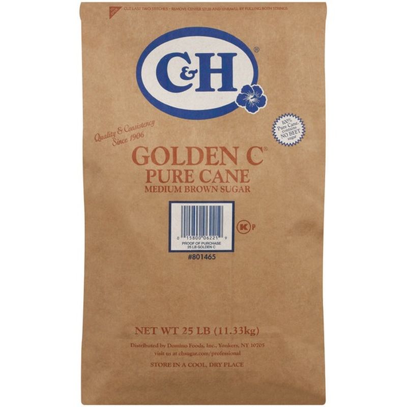 C&h Brown Sugar, Pure Cane (25 lb) - Instacart