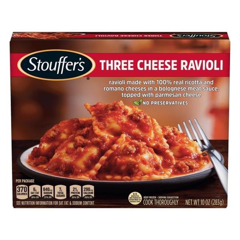 Stouffer's Three Cheese Ravioli Frozen Meal (10 oz) from Publix Instacart