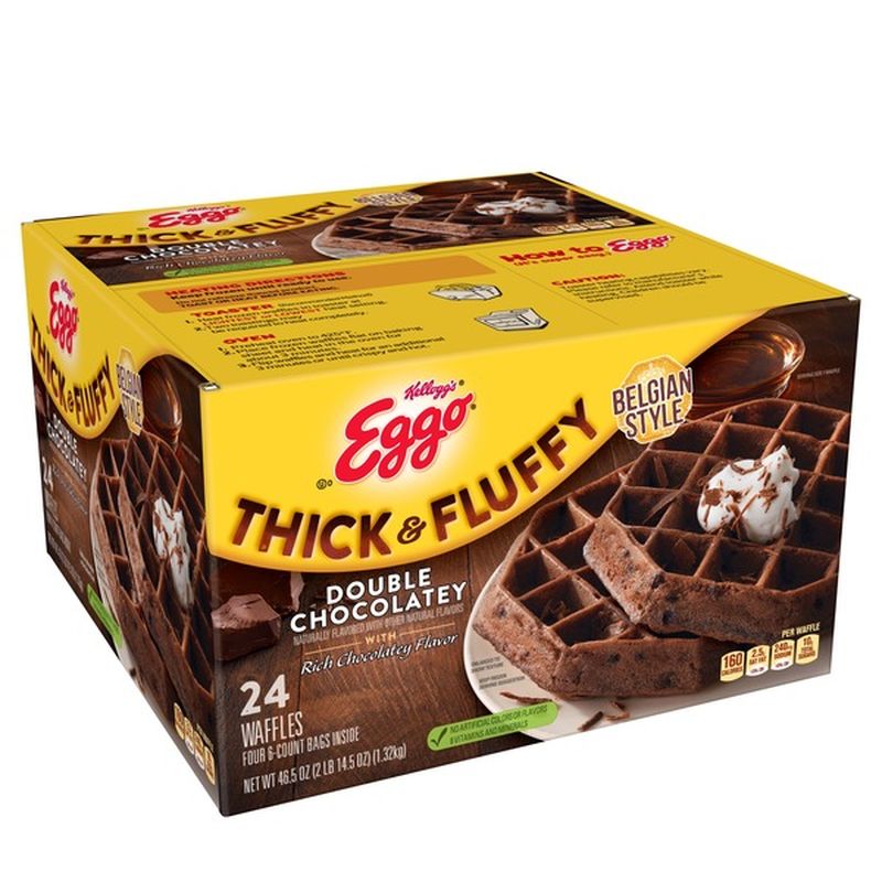 Kellogg S Eggo Thick And Fluffy Frozen Waffles Double Chocolatey 46 5 Oz Delivery Or Pickup Near Me Instacart