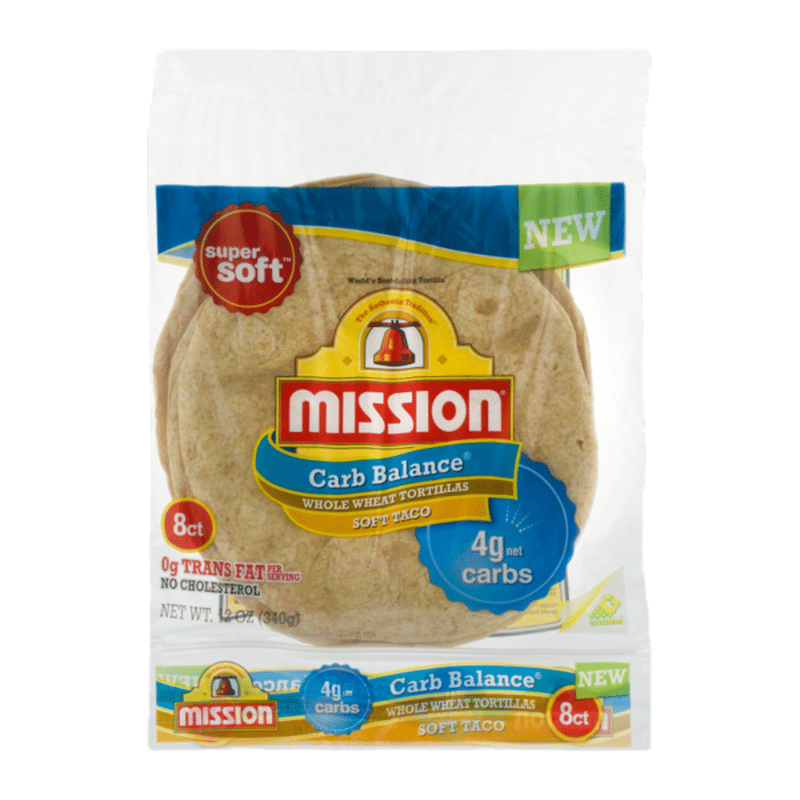 Mission Carb Balance Soft Taco Whole Wheat Tortillas (8 ct) from