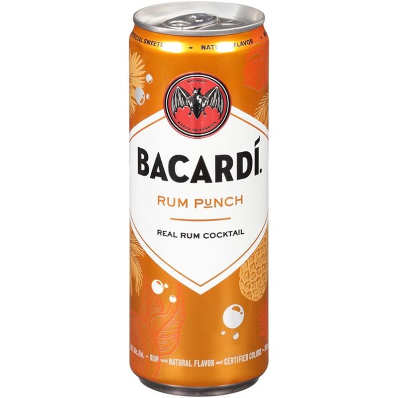 Bacardi Rum Punch Real Rum Cocktail (355 ml) - Instacart