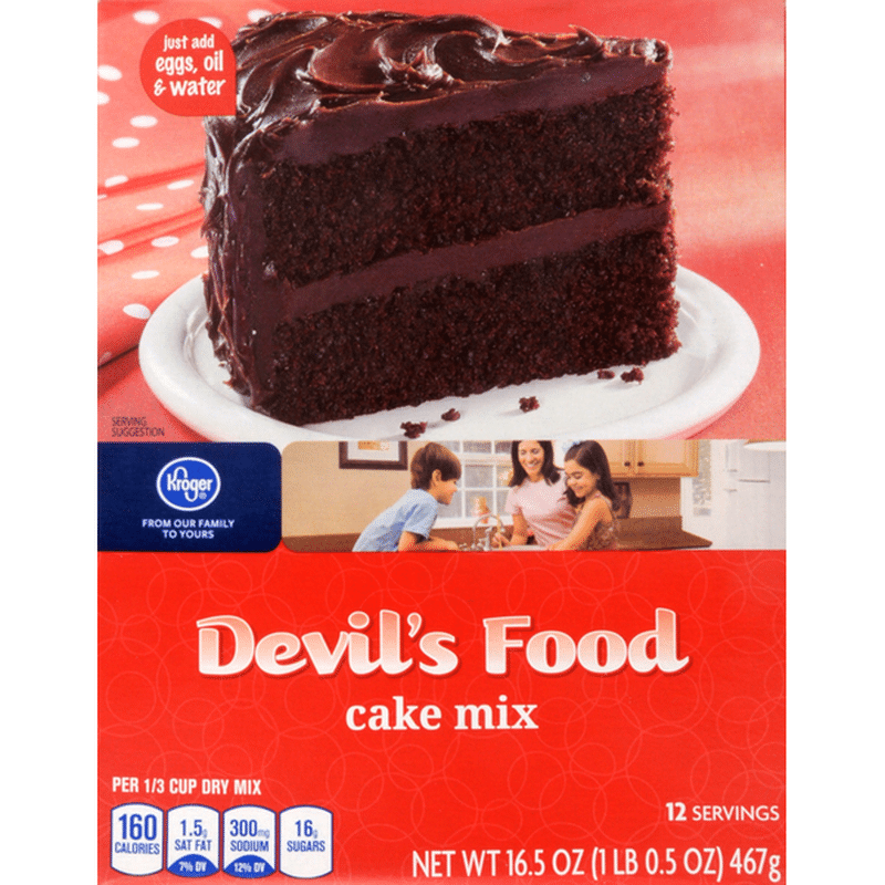 Kroger Cake Mix, Devil's Food, Delicious (16.5 oz) Instacart