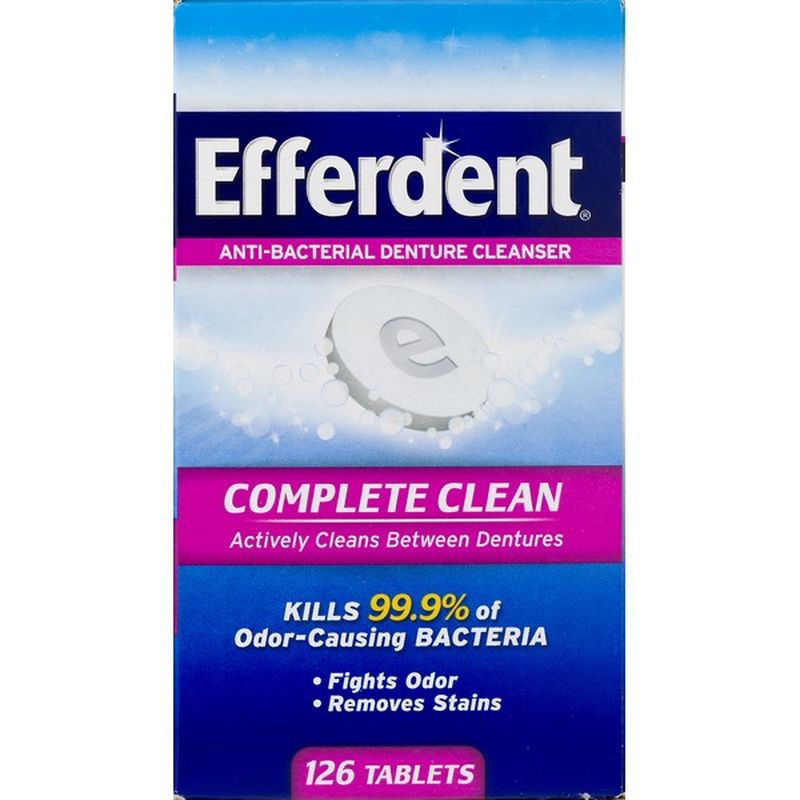 Efferdent AntiBacterial Denture Cleanser Complete Clean (126 ct