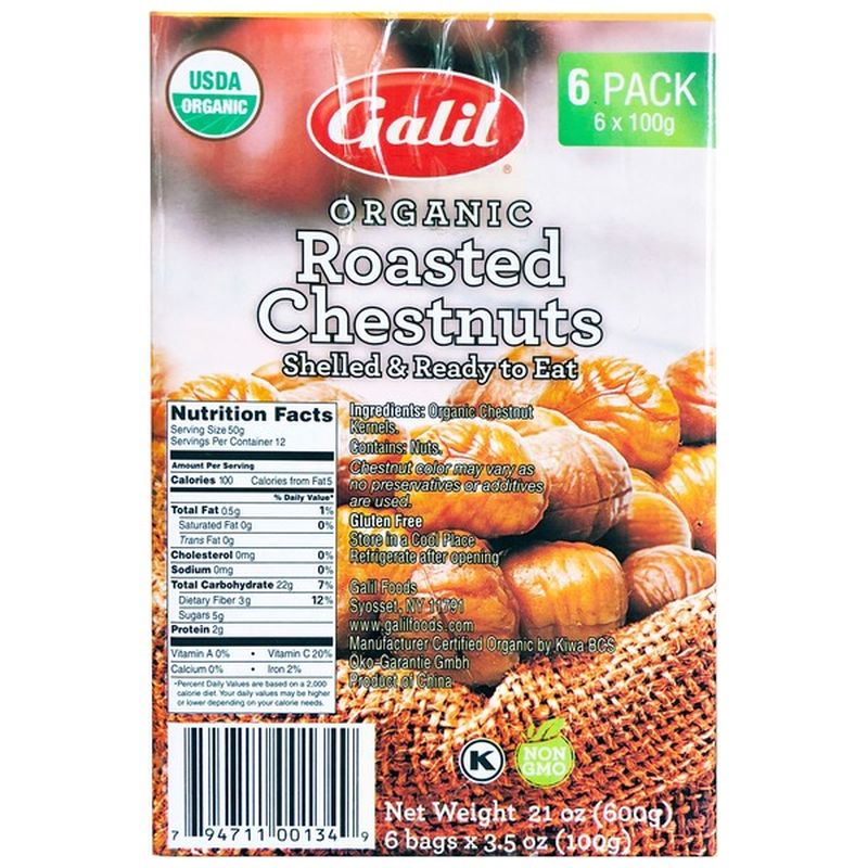 Galil Organic Roasted Chestnuts (20 oz) from Costco Instacart