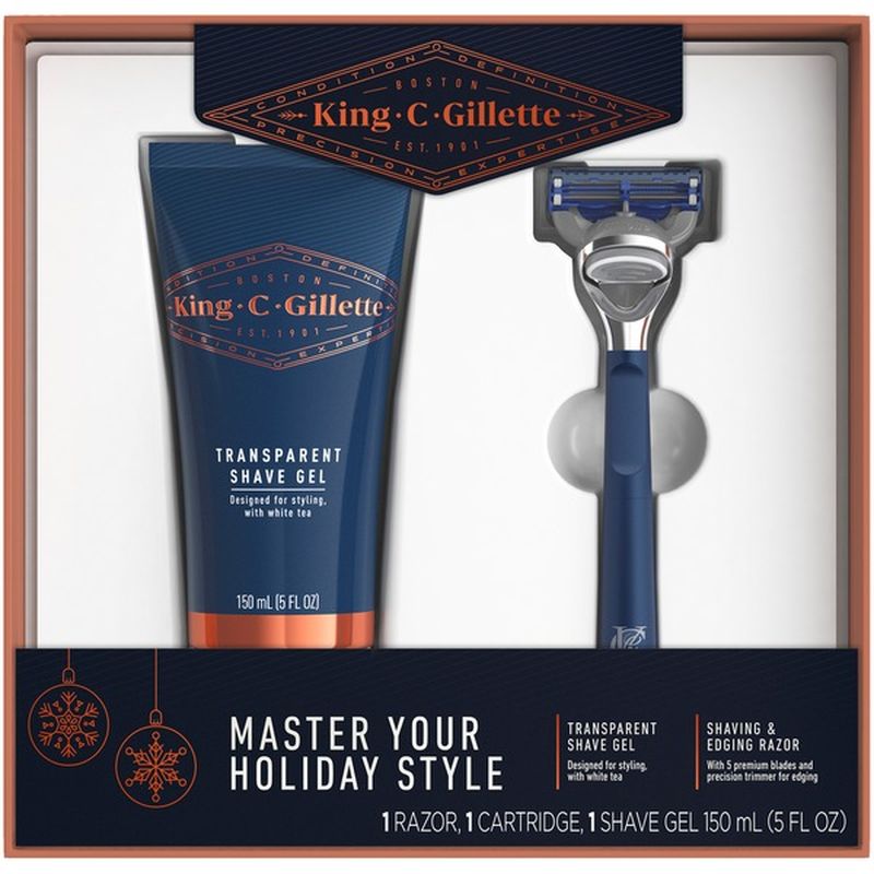 Gillette King C. Holiday Shave Care For Men Gift Set (1 ct) Instacart