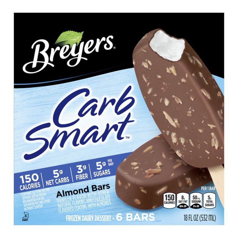 Breyers Carb Smart Almond Ice Cream Bars 6 Ct Instacart 