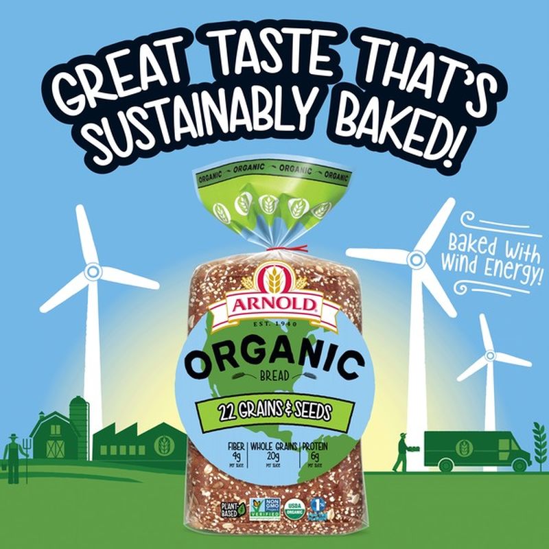 Arnold Organic 22 Grains & Seeds Bread (27 oz) from Stop & Shop Instacart