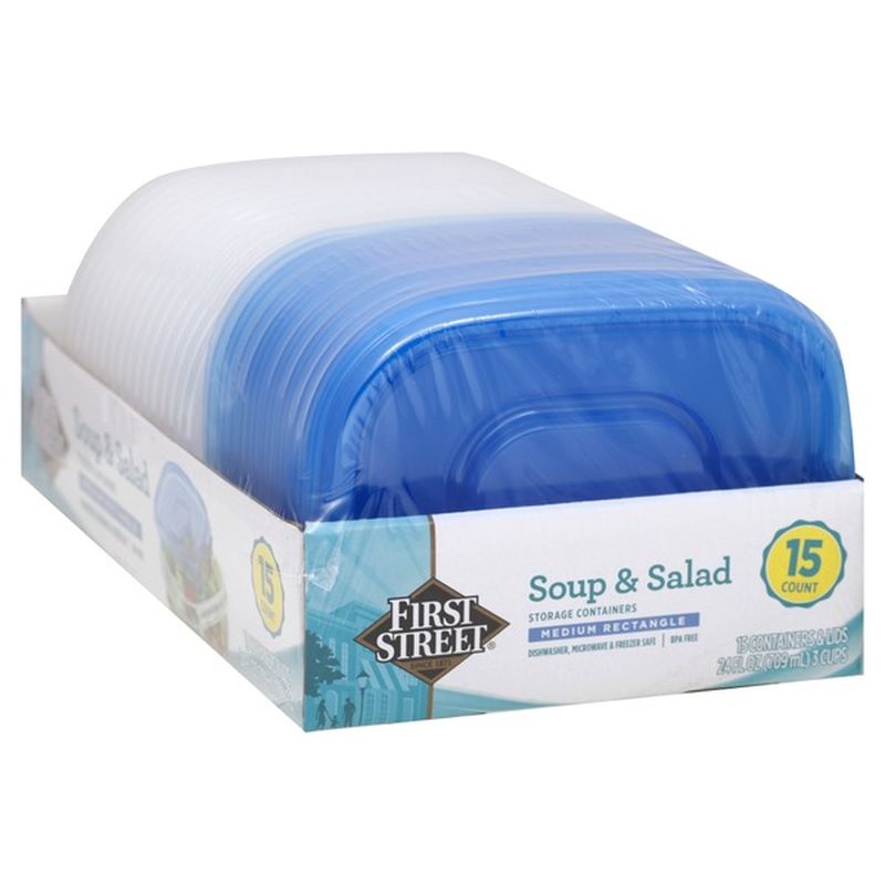 First Street Disposable Soup & Salad Containers (15 ct) from Smart