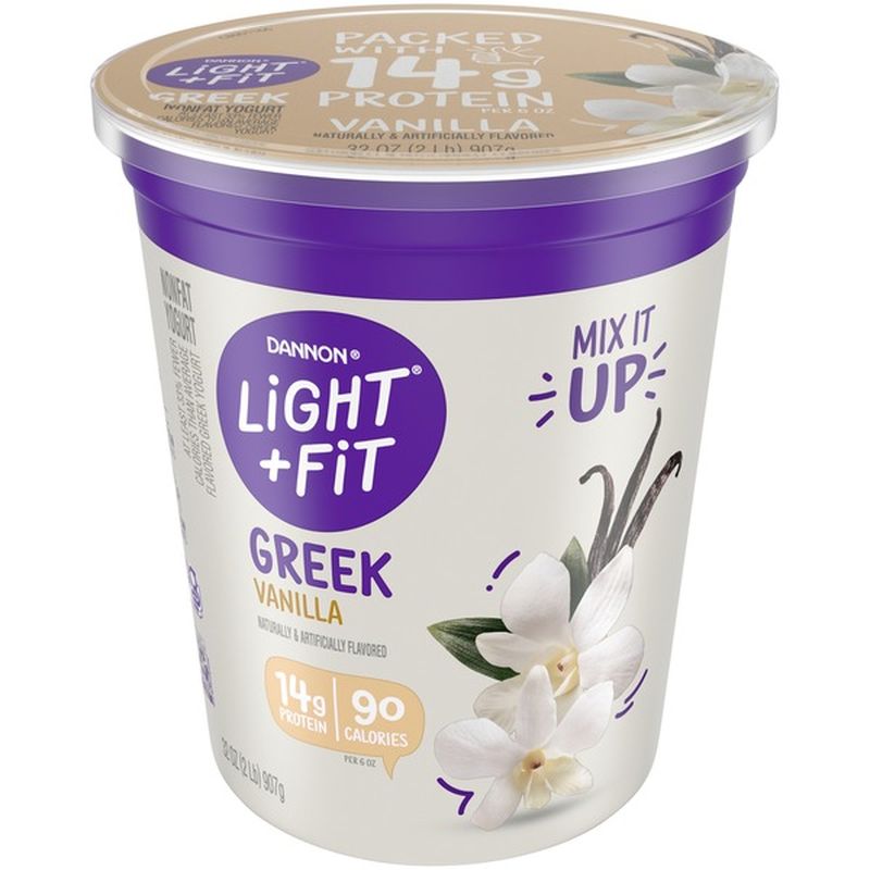 Dannon Light & Fit Greek Nonfat Gluten-Free Vanilla Greek Yogurt (32 Oz ...