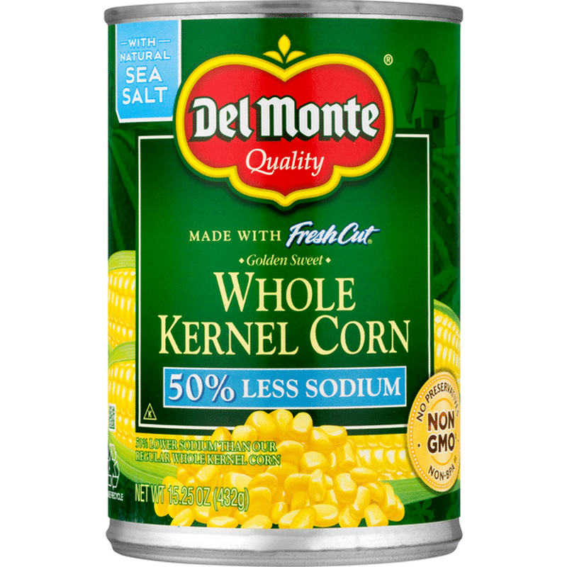 Del Monte Whole Kernel Corn, 50 Less Sodium (15.25 oz) Instacart