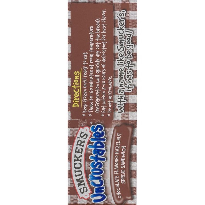 Smucker's Uncrustables Chocolate Flavored Hazelnut Spread Sandwich 4