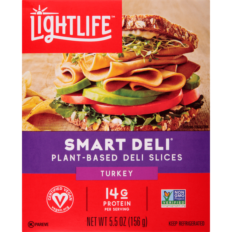 Lightlife Deli Slices, Turkey, PlantBased (5.5 oz) from Lucky