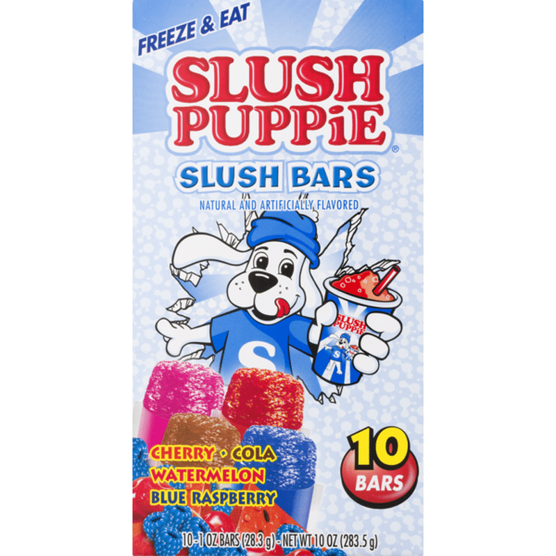 Slush Puppie Slush Bars Cherry, Cola, Watermelon, Blue Raspberry (1 Oz 