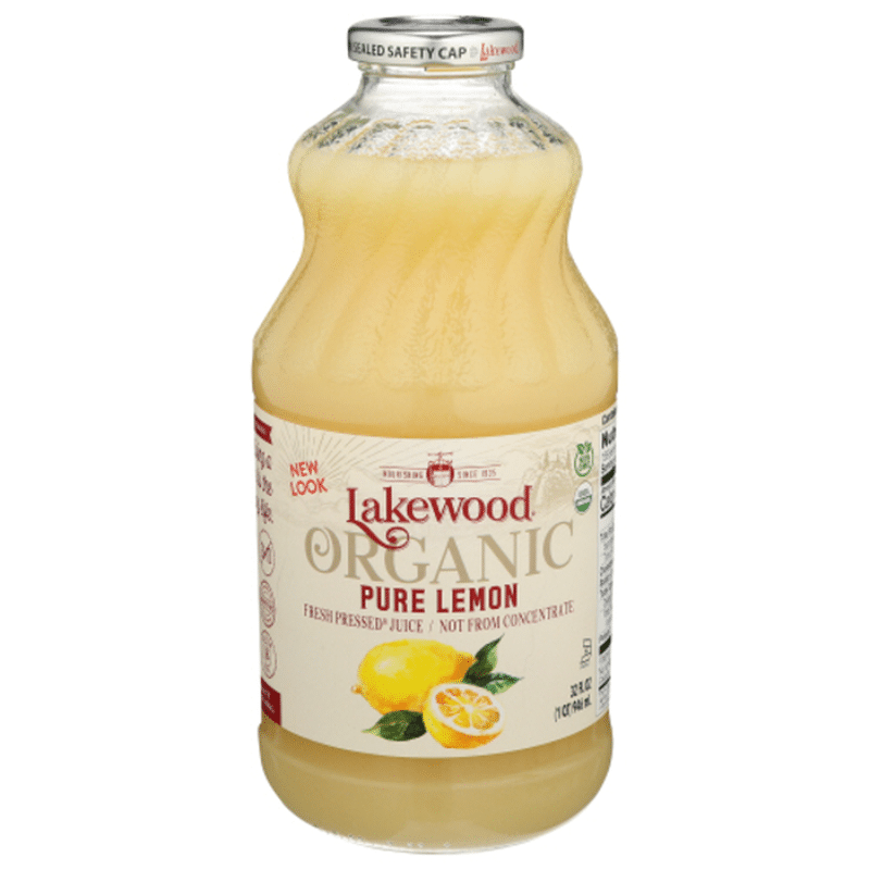 Lakewood Pressed Juice, Organic, Fresh, Pure Lemon (32 oz) Instacart