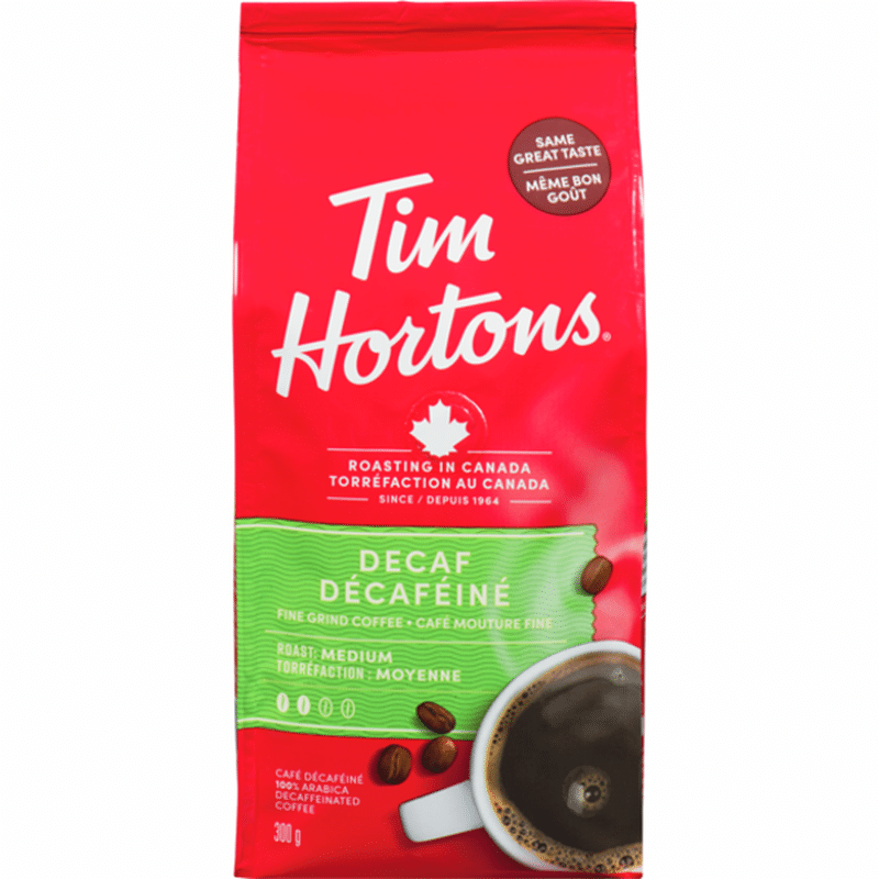 Tim Hortons Decaffeinated Ground Coffee (300 g) Instacart