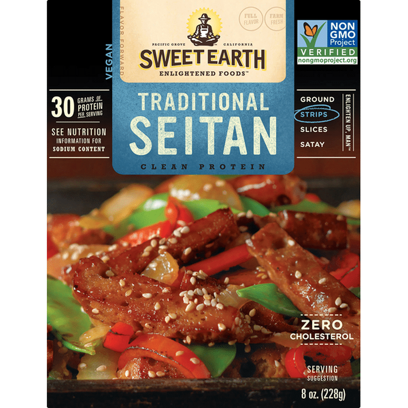 Sweet Earth Traditional Seitan Strips (8 oz) from Rainbow Grocery