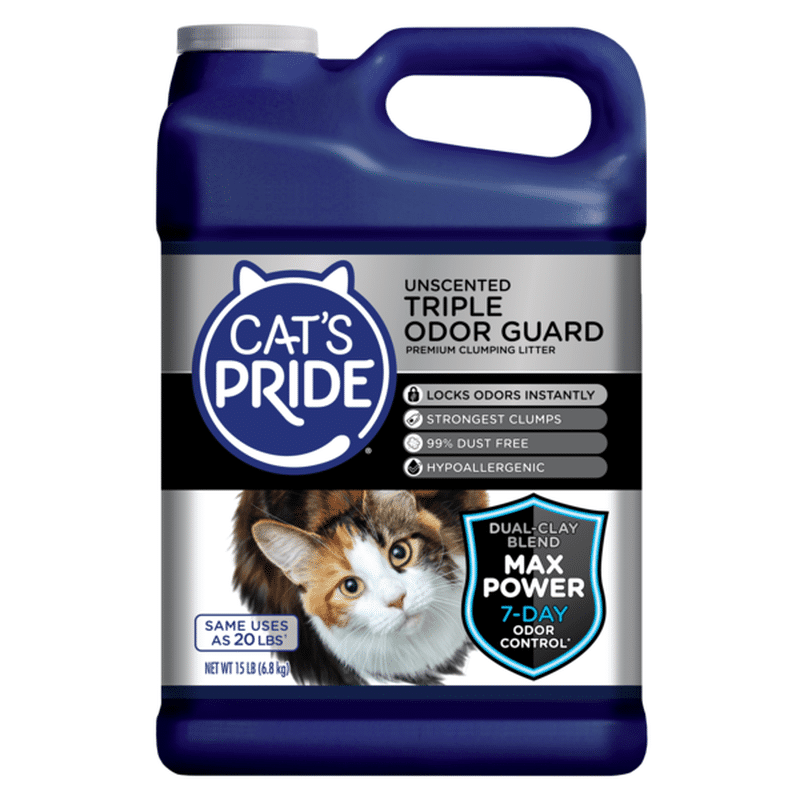 Cat's Pride Max Power Triple Odor Guard Unscented Clumping Clay Cat