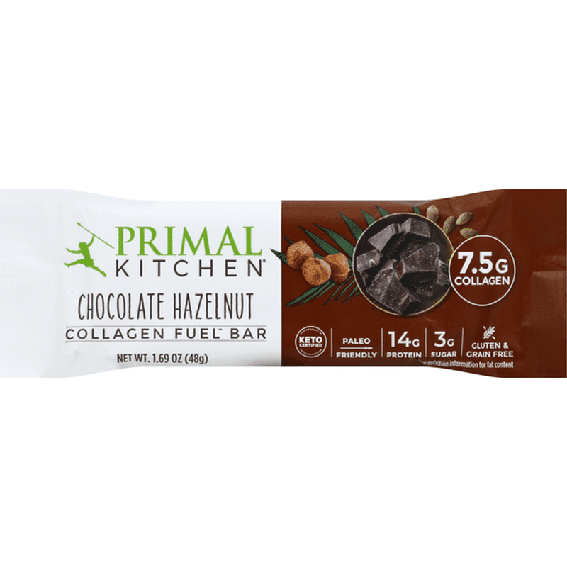 Primal Kitchen Collagen Fuel Bar Chocolate Hazelnut 1 69 Oz Instacart
