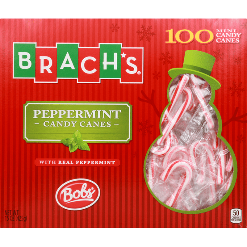 Brach's Candy Canes, Peppermint, Mini (100 Each) - Instacart