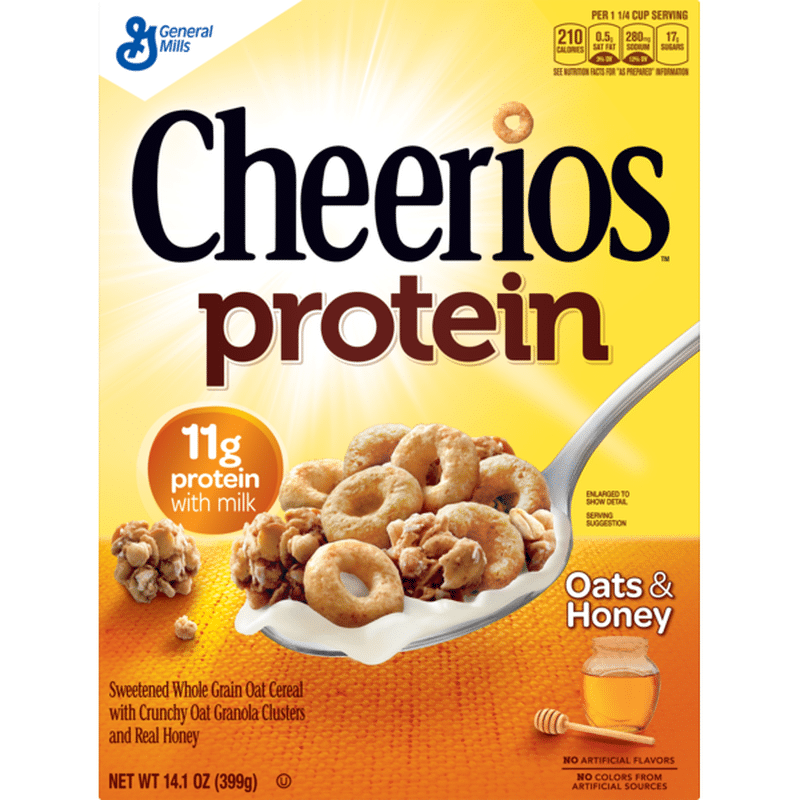 Cheerios Protein Oats and Honey Breakfast Cereal (14.1 oz) Instacart