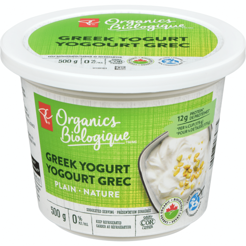 President's Choice Organic Plain Organic Greek Yogurt